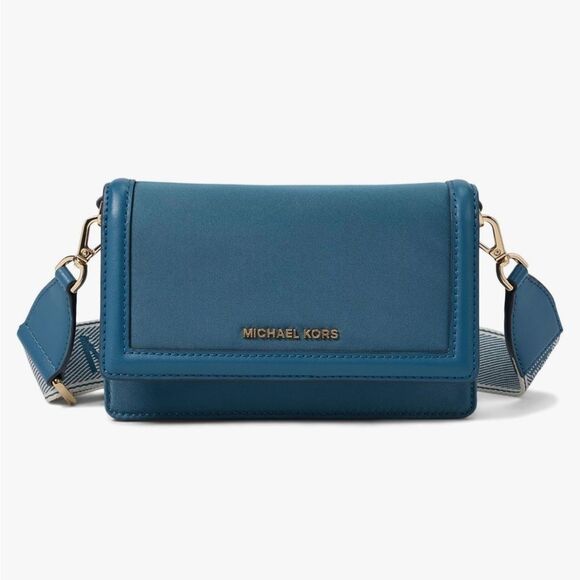 Michael Kors Jet Set Small Nylon Gabardine Smartphone Crossbody Bag - Picture 1 of 16